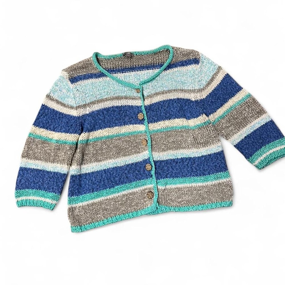 Vintage knit Striped Cardigan Sweater